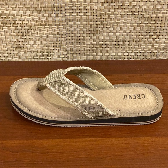 Crevo Lakin Memory Foam Canvas Flip Flop Sandals 9 - Picture 3 of 8